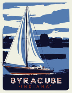 Syracuse Sailboat Postcard